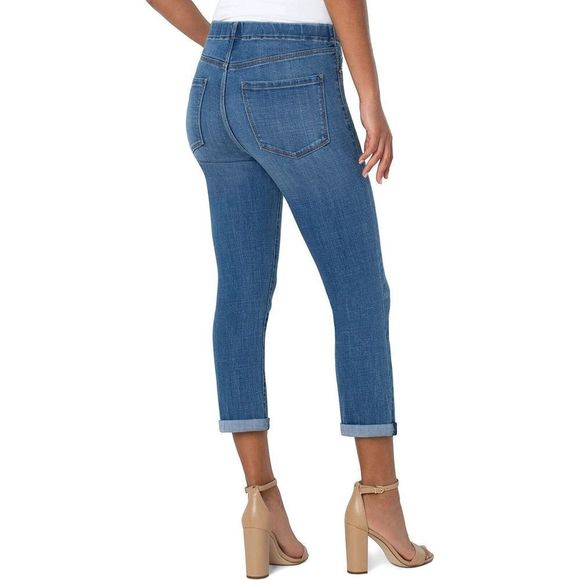 Liverpool LM7065CH1 Women's Sz 6 Blue Chloe Pull-On Skinny Crop Capri Jeans $89+ - Picture 7 of 7